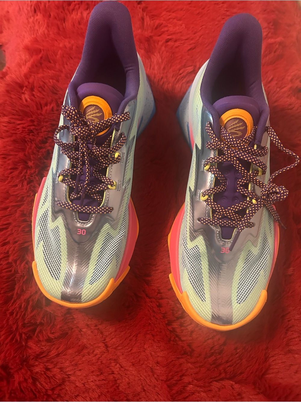 Under Armour Curry Series 7. “Cotton Men's Sneakers - Purple, Yellow, Pink, Aqua